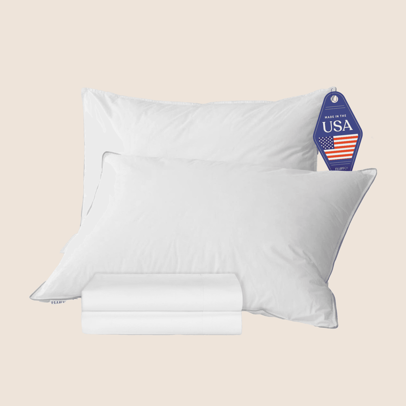 2x Hotel Pillows & Pillowcase Set